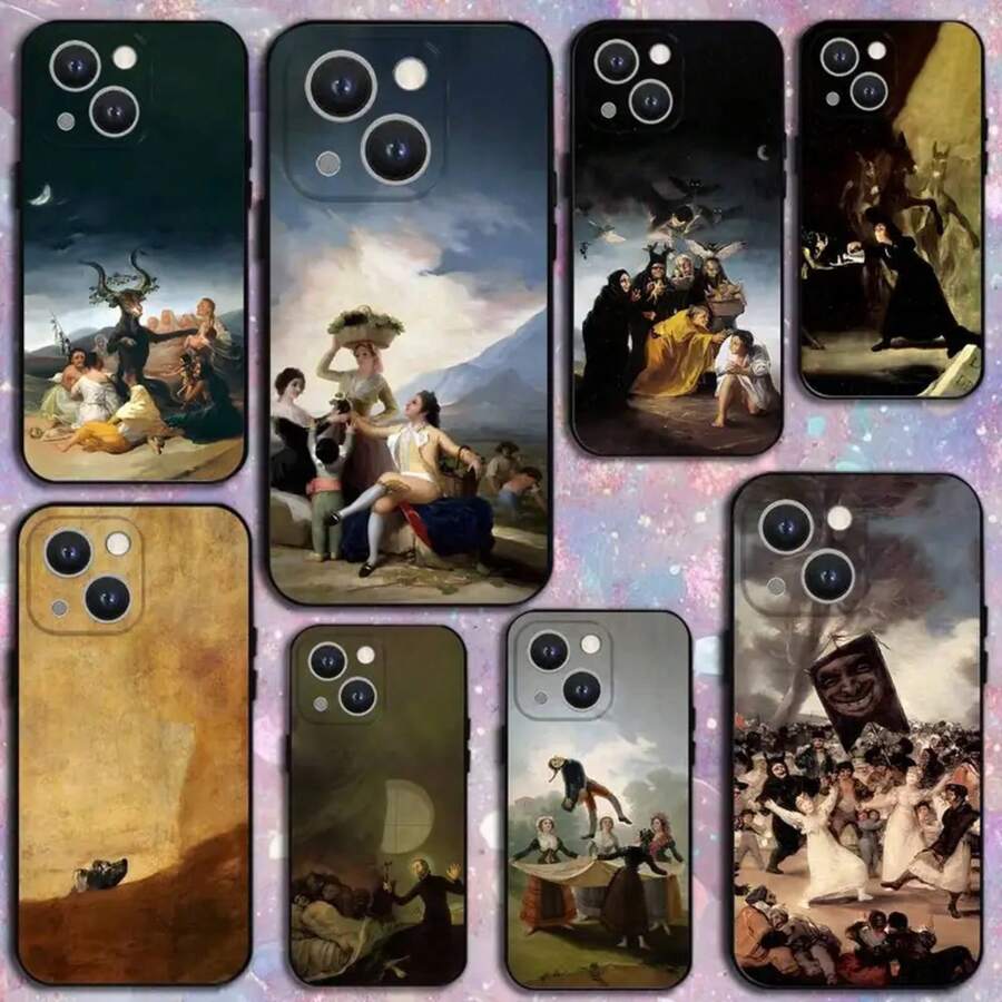 Spain Francisco  Art Phone Case Cover Compatible With  16, 15, 14, 13, 12, 11 Plus, Pro Max, XS, X, XR, SE, Mini, 8, 7, Soft Silicone Black Cover, Cover Compatible With  17 Case,  17 Pro Case,  17 Pro Max Case - Z8 - Ver 1