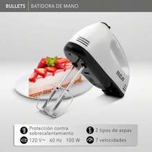 RCA Batidora de Mano RC-093 con 7 Velocidades, Motor de 100 W, Accesorios de Acero Inoxidable, Diseño Compacto, Portátil y Ligero, Ideal para Repostería, Mezclar Masa y Preparación de Alimentos. - 1 - Ver 5