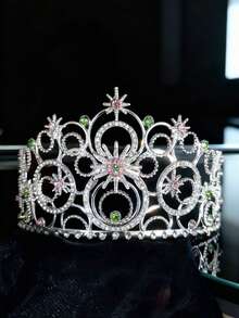 1pc Crystal Crowns For Women, Crystal Bubble TiaraBride Royal Queen Headband Princess Headpieces For Women Bridal Wedding Prom Birthday Party Crowns