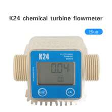 Cuenta litros digital p/agua diesel medidor flujo horizontal, instrumento profesional para medir líquidos con precisión, compatible con sistemas de bombeo y depósitos, pantalla digital y alta resistencia, recomendado para talleres, gasolineras y uso industrial. - Azul - Ver 3