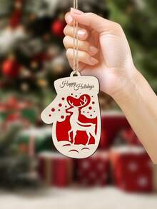 1 pezzo Ornamento natalizio personalizzato a doppio strato con nome, Calza di Natale - Ornamento natalizio personalizzato con nome 2025, Ornamenti per alberi di Natale, Decorazioni natalizie, Regali di Natale per mamma, papà, animali domestici, amici, regali per donne, amicizia, Ornamento natalizio personalizzato per famiglia