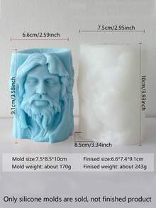 3D Portrait Candle Mold, Goddess Candle Mold, Christmas Heat-Resistant Silicone Mold, Flexible And Easy To Clean, Suitable For DIY Scented Candles, Aroma Stone, Resin Casting And More, Multi-Purpose, Ideal For Holiday Decor, Meditation And Home Ambiance