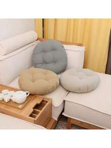 Thick Round Meditation Cushion, Large Size Fabric Floor Cushion For Patio, Window Seat, Tatami Chair Cushion Chair Seat Cushion Office Supplies Chair Pillow Gaming Chair Office Chair Desk Accessories Office - Multicolor - View 7