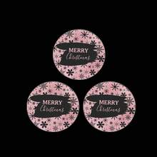 3 Pieces Merry Christmas Acrylic Cupcake Toppers Acrylic Mirror Disc Xmas Cupcake Decorations For Christmas New Year Party Supplies (Gold & Silver)
