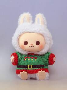 A Pack Of 2 Items (Excluding Dolls), Consisting Only Of Clothes/First And Second Generation Keychains, Labobo Fabric Clothes, Christmas Hats, Sweaters, Sets, Hats, And Christmas Gifts - Multicolor - View 6