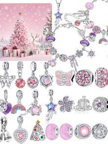 2025 Christmas Advent Calendar DIY Bracelet Beads Accessories, New Year Gift Box, Dream Catcher Necklace, Christmas Gift