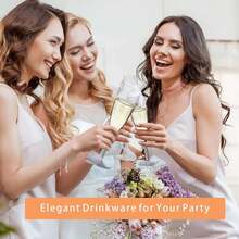 12/6/1 件装玻璃香槟杯，6盎司香槟杯，适合派对/婚礼 - 透明 - 查看 6