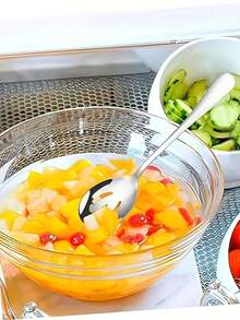 1 pieza/2 piezas/4 piezas Juego de servir ensalada, Juego de cuchara y tenedor de ensalada de acero inoxidable, Cuchara de ensalada, Tenedor de ensalada