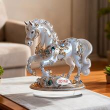 1 pièce Décoration de bureau pour la Saint-Valentin, design licorne et cheval rose et blanc, décoration de maison pour le salon et la chambre à coucher, décoration de bureau, cadeau de Saint-Valentin, Nouvel An, en acrylique 2D