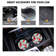 2 pezzi Sottobicchieri portabicchieri per auto, antishock, universali, di moda, accessori per interni auto, regalo per feste