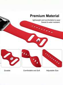 10pcs Waterproof Watch Bands, Compatible With Apple Watch 38mm, 40mm, 41mm, 42mm, 44mm, 45mm, 46mm, 49mm, Unisex; Soft Silicone Sport Strap, Compatible With Apple Watch Series 10, SE, 9, 8, 7, 6, 5, 4, 3, Ultra; Fashionable Fitness Essential Gift Set - Nhiều màu - Xem 2