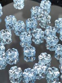 新款透明浅色四叶草水晶珠，适用于DIY，可拆卸配件，可用于制作耳环、发夹、手工串珠头饰 - 彩色 - 查看 17