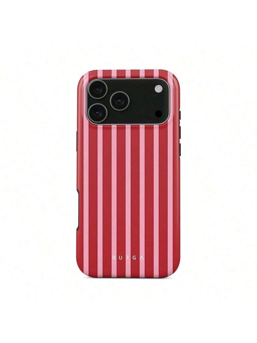 Strawberry Jam BURGA Case | Pink Gingham With Cute Strawberry Case For 17 16 15 14 13 12 11 Pro Max | High Quality | Teenage Girl GiftSuitable For 17 Air - 白色1 - 查看 1