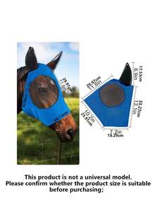 1pc Anti-Mosquito Horse Head Mask, Breathable Horse Face Mask With Various Prints, Horse Riding Supplies To Protect Eyes And Ears