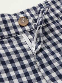 Women's Versatile Plaid Mid-Waist Pleated Wide Leg Pants