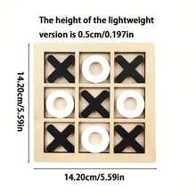 Jogo da Velha Clássico de Madeira (Inclui 9 Peças + 1 Base), Jogo da Velha de Madeira, Ideal para Meninos e Meninas, Jogo para 2 Jogadores, Decoração para Mesa de Centro Estilo Fazenda, Presente Perfeito para o Dia dos Namorados, Jogo de Mesa de Chá