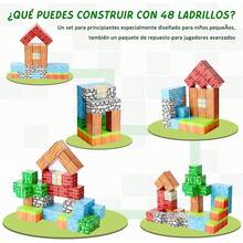 WEISPO Bloques Magneticos para Niños,Bloques Magnéticos Juguetes Construccion,Juguete Creativo de construcción apilable,Juguete Educativo Adecuado para niños y niñas Mayores de 3 años (Estilo A) - Estilo B - Ver 3