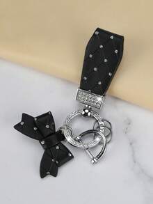 1pc Premium Crystal Butterfly Keychain, Elegant Girl Car Key Fob Pendant