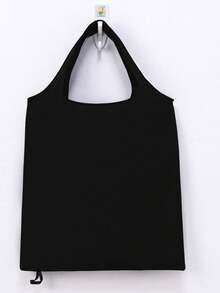 A Reusable Solid-Color Shopping Bag, Large-Capacity Foldable Shopping Bag, Convenient Hand-Carry Waterproof Storage Bag, Perfect For Supermarket Groceries, Shopping, And Travel (Bag Opening Varies Randomly) - Multicolor - View 8