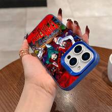 Funda trasera mate anti-caída con temática de anime compatible con iPhone 16, 15, 14, 13, 12, 11 Pro Max, X, XR, XS Max, 8, 7 Plus - Dandan - Mezcla de colores - Ver 7