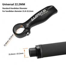 زوج من مقابض المقود لدراجة الجبل والطريق من SHIZIWANGRI، مقاس 22.2 مم، مقابض دراجة مضادة للانزلاق من سبيكة الألومنيوم مع حلقة قفل، إكسسوارات الدراجة - الأسود - مشاهدة 6