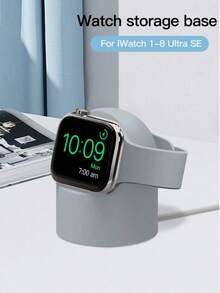 1pc Portable Wireless Fast Watch Charger Stand, Cute Silicone Desktop Holder, Compatible With Watch Charging Station Base, Fits All Watch Charger Series Ultra/SE/8/7/6/5/4/3/2/1, Bedside Mode (Charger And Band Not Included) - Multicolor - View 11