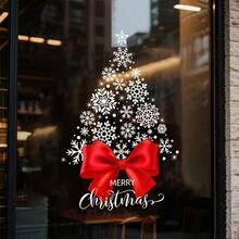 1 套/72 件冬季圣诞雪花窗贴 PVC 自粘玻璃雪花贴纸卡通雪人贴花适用于派对节日墙壁、圣诞礼物、圣诞装饰、圣诞窗户装饰 - 淺藍色 - 查看 13