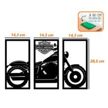 Quadro decorativo Vazado Preto MDF Quadros Placas decorativas - Harley , Motos, Motocicletas Enfeite