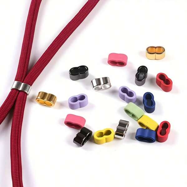 5pcs/10pcs Heavy Duty Zinc Alloy 8-Shape Tri-Glide Slider Buckles, Scratch-Resistant Surface, Adjustable Connection, Compatible With Ropes/Straps/Shoelaces, Suitable For Clothing/Bags/Luggage