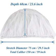 150cm Mosquitera para Cochecito de Bebé Niños Carro de Bebé Mosquitera Red Antiinsectos Universal Cubierta Completa de Insectos y Mosquitos(Café) - 1 - Ver 3