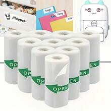 Papel adhesivo para mini impresora, papel térmico de 57 mm, pegatinas de impresora compatibles con la mayoría de las impresoras mini sin tinta, adecuado para texto, etiquetas, notas, fotos, etiquetas de cursos, tareas, etc. - Multicolor - Ver 3