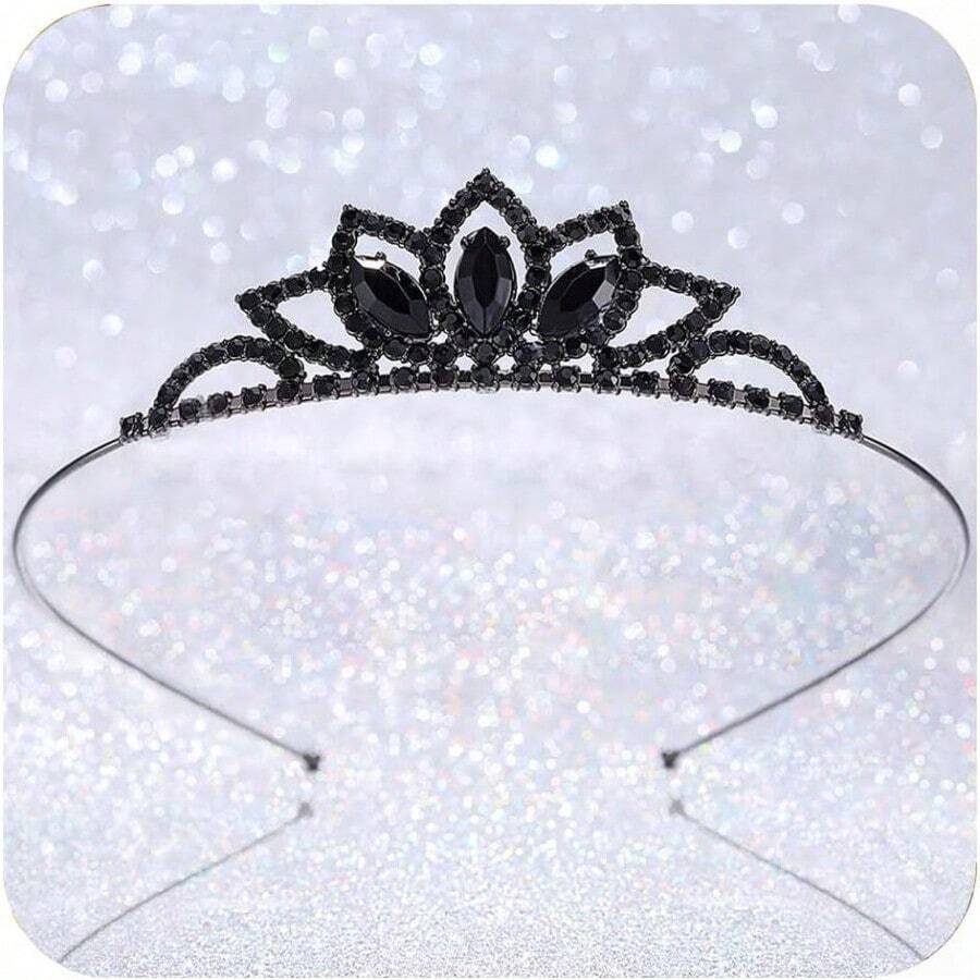 Princess Silver Tiara And Crown Pink Crystal Tiaras Pageant Crowns Rhinestone Birthday Headdress For Women