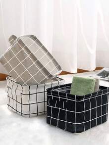 5/1 Desktop Fabric Storage Basket, Desktop Organizer Basket, Storage Box, Multi-Functional Foldable Storage Box, Shelf, Storage Box, Storage Basket, Wardrobe Miscellaneous Storage Basket, Underwear And Socks Storage, Foldable Storage Basket, Cosmetics Storage Box, Holiday Gift, Valentine's Day Gift, Birthday Gift, Suitable For Teachers, Classmates And Family - Multicolor - View 5