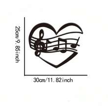 CIFbuy 1pc Metal Music Note Wall Decor, Music Themed Note Decoration, Women's Art Piece, Suitable For Home, Living Room, Patio Or Garden Decor, Balcony, Decorative Sculpture, Home Decor, Room Decor, Office Wall Hanging Decor, Wall Art, Holiday Decor, Birthday Graduation Gift, Inspirational Memorial Art, Christian Home Decor, Religious Gift - Black - View 16