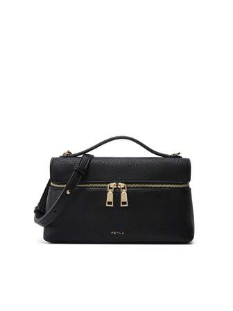 Women's Solid Color Litchi Grain PU Box-Shaped Crossbody Bag, Small Purse Suitable For Women's Daily Fashion Matching And Outings