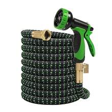 25FT/50FT/75FT/100FT Garden Hose (Original/Upgraded Versions) - Leak-Proof Copper Connectors, Lightweight Foldable Latex Core - Flexible Lawn & Yard Hose For Car Washing, Washing Machines, Gardening - Ideal For Home For Gardening, Car Washing - Green - View 15