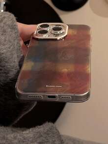 1个小众格子扎染手机壳，兼容 17、16 Pro Max、高端Retren 15、14、13，创意防摔手机壳 - 彩色 - 查看 6