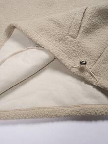 2025 New Fleece Jacket Sweatshirt For Men, Casual Thick Loose Fit Half Zip Up Sweatshirt, Spring Autumn - Apricot - View 9