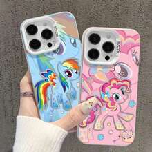 Funda de Teléfono de Dibujos Animados Linda de Pinky Pie Arcoíris para 17 16 15 14 13 12 11 Galaxy S22 S23 S24 S25 Plus Ultra Pro Max Plus Mini Y2K Cubierta Creativa - Color mixto 1 - Ver 1