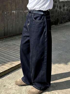 青少年男童复古宽松牛仔裤