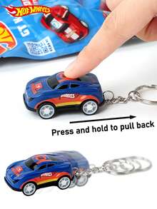 Hot Wheels Officially Licensed Pull Back Car Keychain Mystery Blind Bag Random 1PC GT K Car 12 Styles Mini Pull And Go Toy Self Propelled Vehicle Keyring Bag Clip Collectible Surprise Keychain For Backpack Purse Decoration Fun Gift For Friends Fans Christmas Halloween Party - Multicolor - View 3