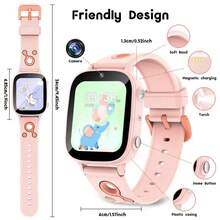 SENBONO Reloj inteligente SENBONO con pantalla HD de 1.8 pulgadas, batería de 500 mAh de larga duración, linterna LED, cámara/álbum de fotos, reproducción/grabación de video, reproducción de MP3, historias, aprendizaje de vocabulario e incluye 26 juegos incorporados, convirtiéndolo en un regalo de cumpleaños adecuado para niños y niñas, para Halloween y Navidad, reloj inteligente para niños, reloj con cámara para niños, accesorio de fotografía, fiesta