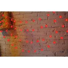 13ft/4M 40 LED Red Lanterns String Lights Battery Operated Fairy String Lights For Wedding Chinese New Year Spring Festival Party Decoration Christmas. - 紅色 - 查看 7