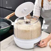 1 Stück großer 360° drehbarer Süßigkeitenspender - Mehrfachfächer, feuchtigkeitsgeschützt, insektensicher, Kunststoff Aufbewahrungsbehälter