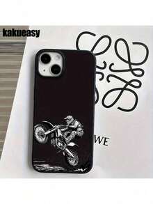 Large Hole Imitation Liquid Phone Case And Cover, Designed For Motorcycle Riders, Suitable For IPhone 16 Pro Max, 16, 15 Pro, 14, 14 Plus/14 Pro Max, 13, 13 Pro, 12 Pro, And 11/11 Pro Max Series, Ideal Gift For Birthdays And Celebrations.