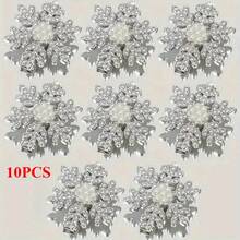 10个/套圣诞雪花发夹，发饰，金属鳄鱼夹，适合长发、浓密头发的女性和公主，冬季圣诞发夹，圣诞派对礼物 - 彩色 - 查看 6