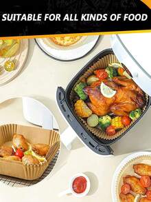 500 miếng giấy lót dùng một lần cho nồi chiên không dầu, giấy lót rổ chiên không dầu, cốc giấy nướng, khay nướng, phụ kiện lò nướng, dụng cụ làm bánh, đồ dùng nhà bếp, đồ dùng nhà bếp, quà tặng ngày Valentine, quà tặng năm mới - Nhiều màu - Xem 7