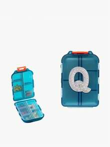 1pc New Pearl Letter A-Z 10 Grids Pill Box Organizer - Portable Folding Medicine Box, Daily Medication Planner And Capsule Dispenser, Suitable For Travel, Vitamins, Supplements, Weekly Travel Pill Box, Travel Pill Organizer - Multicolor - View 23