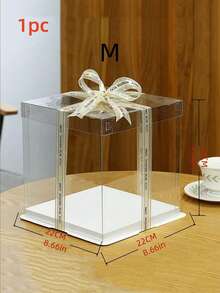 1pc Party & Festival Gift Box, 1-Layer, 2-Layer Or 3-Layer Gift Storage Box,Christmas - White - View 10