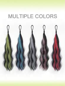 Hair Extensions For Girls Ponytail Extensions Highlighted Hair Bundles Can Be Braided And Colorful Braided Hair Extensions Suitable For Daily Use